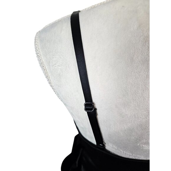 Womens Formal Black Satin Cocktail Dress Bow Detail Beaded Pockets Size L Sexy - Picture 9 of 13